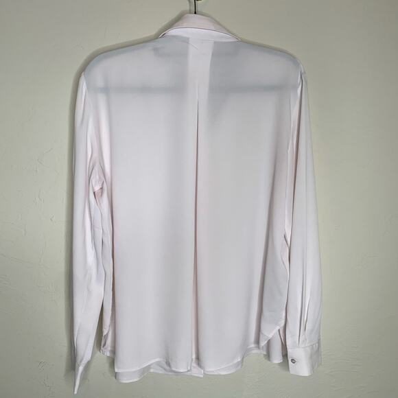 Mango Pale Pink Chiffon Blouse Sz 10 - Picture 6 of 10